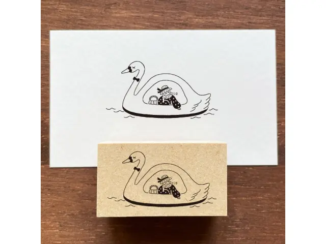 Stamp Marche Rubber Stamp - Swan Boat Ride