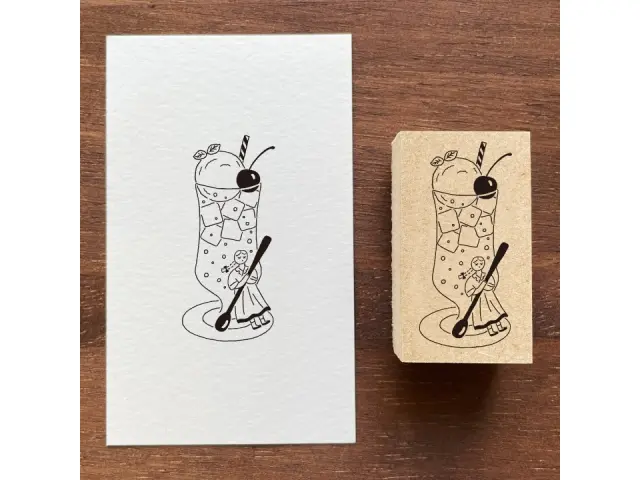 Stamp Marche Rubber Stamp - Cream Soda