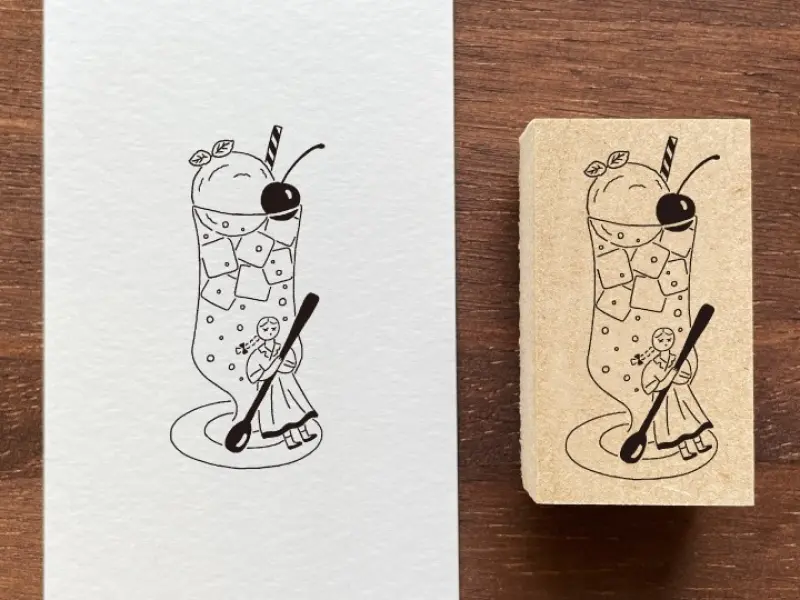 Stamp Marche Rubber Stamp - Cream Soda