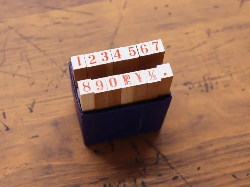 36 SUBLO Stamp Set Numbers - Size 3