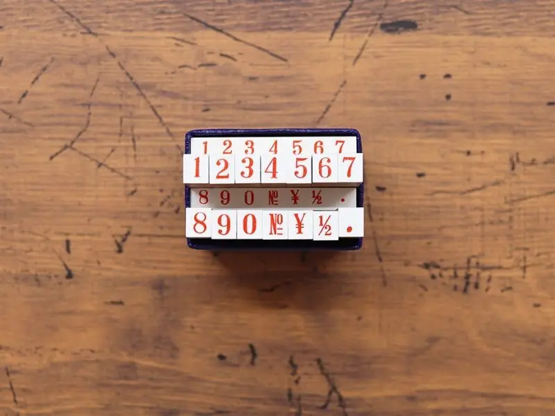 36 SUBLO Stamp Set Numbers - Size 3