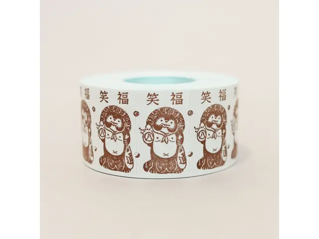 Pre-Order 36 SUBLO x Rakui Hana Label Roll Stickers - Lucky Tanuki
