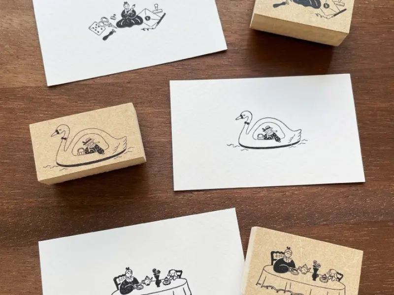 Stamp Marche Rubber Stamp - Tea Time in Style