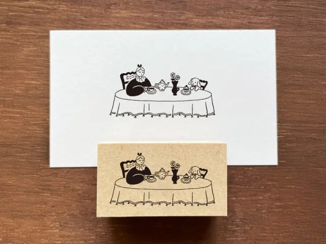 Stamp Marche Rubber Stamp - Tea Time in Style