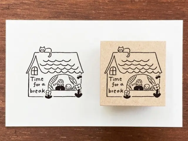 Stamp Marche Rubber Stamp - Time for a Break