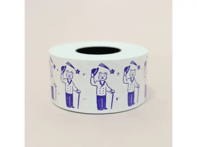 36 SUBLO x Rakui Hana Label Roll Stickers - Bear Gentleman