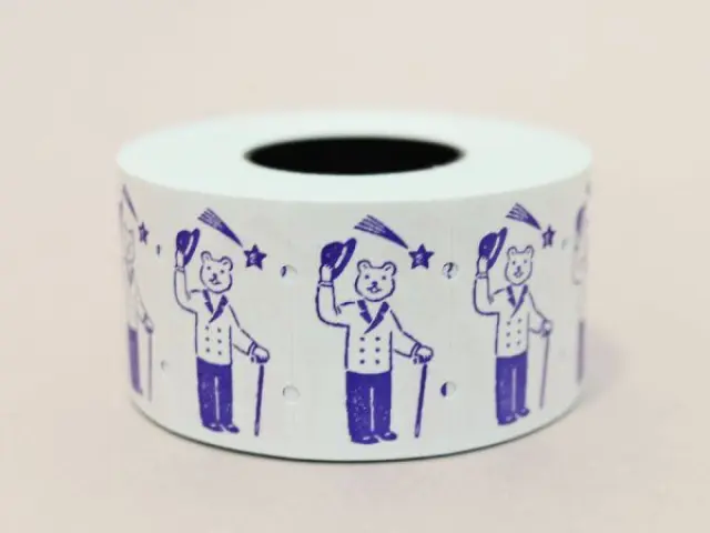 36 SUBLO x Rakui Hana Label Roll Stickers - Bear Gentleman