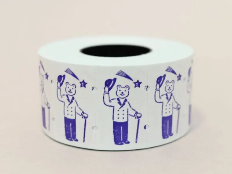 36 SUBLO x Rakui Hana Label Roll Stickers - Bear Gentleman