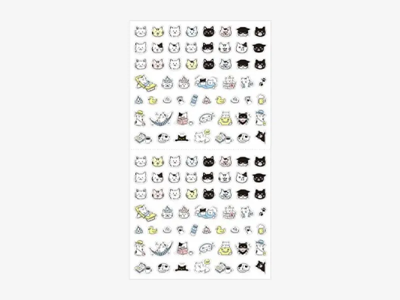 Midori Planner Stickers - Cat Pattern 4