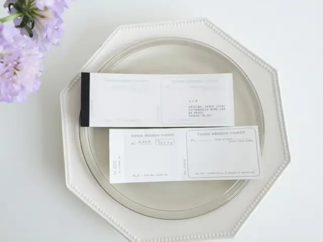 Yohaku Letterpress Memo Pad M167 - Ticket Grey