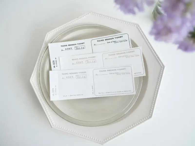 Yohaku Letterpress Memo Pad M168 - Ticket Bronze