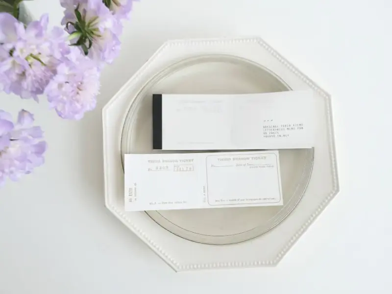 Yohaku Letterpress Memo Pad M168 - Ticket Bronze