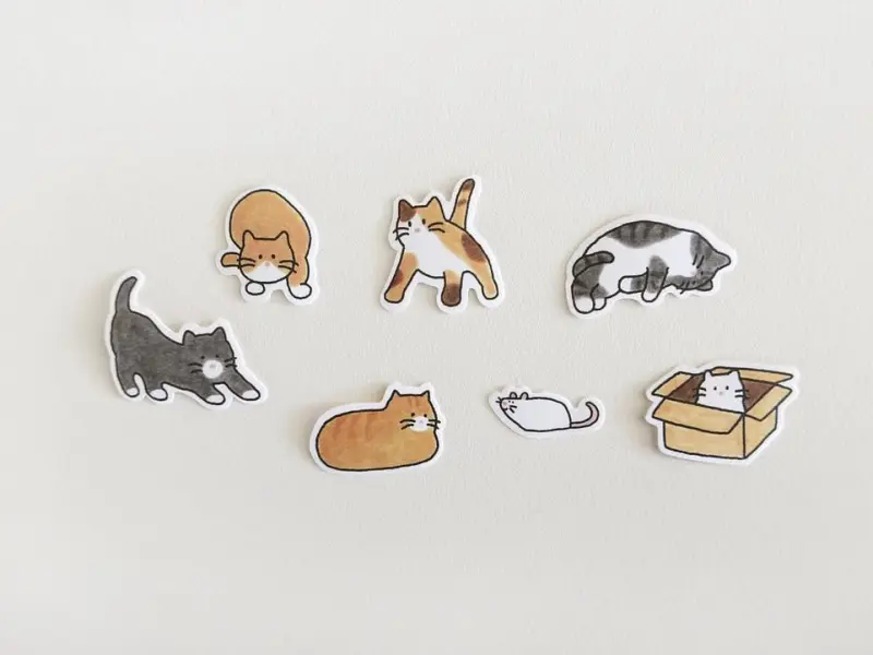 Suatelier Flake Stickers No.304 - Cats!