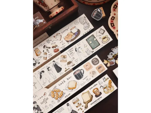 Xiaobaijia Kiss-Cut Washi Tape - Coffee Brain