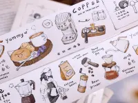 Xiaobaijia Kiss-Cut Tape - Coffee Brain