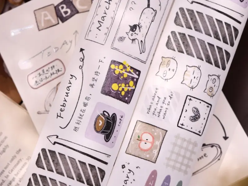 Pre-Order Xiaobaijia Kiss-Cut Washi Tape - Fragments