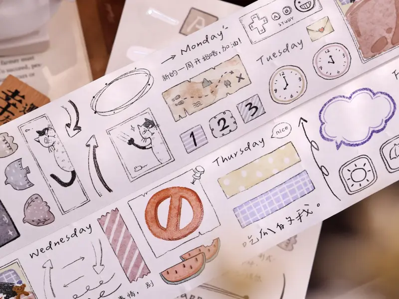 Pre-Order Xiaobaijia Kiss-Cut Washi Tape - Fragments