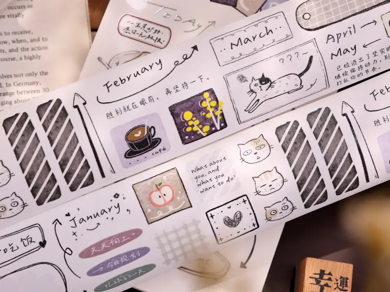 Pre-Order Xiaobaijia Kiss-Cut Washi Tape - Fragments