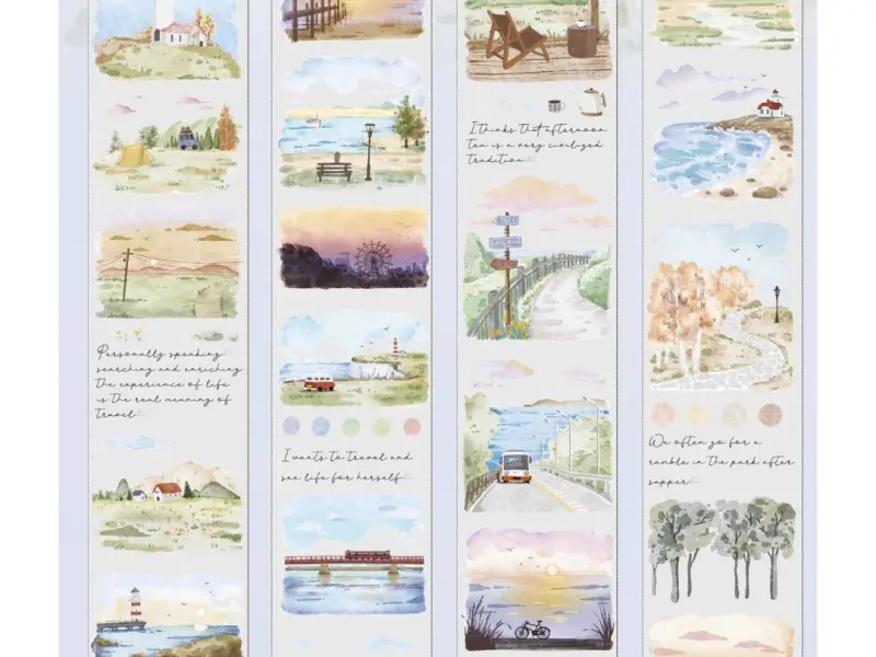 Xiaobaijia Kiss-Cut Tape - Scenic Views