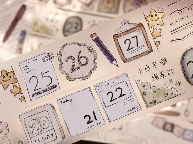 Pre-Order Xiaobaijia Die-Cut Matte PET Tape - Counting