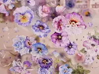 Xiaobaijia Tape - Violet Pansy