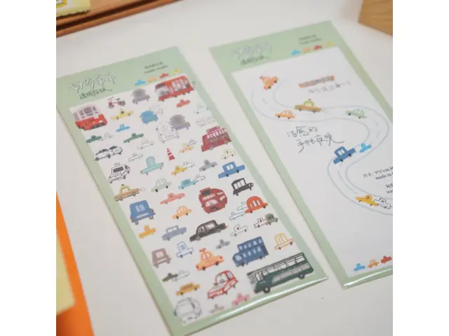 Wanle Studio Clear PET Stickers -  Many Cars