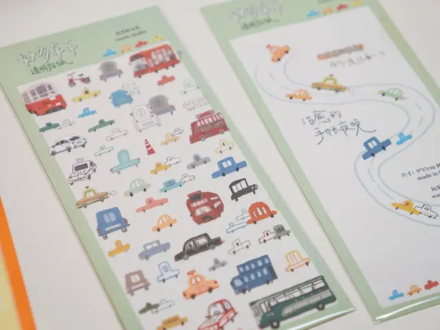 Wanle Studio Clear PET Stickers -  Many Cars