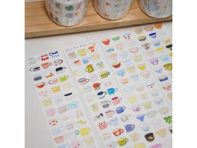 Wanle Studio Die-Cut Washi Tape - Many Mugs And Cups