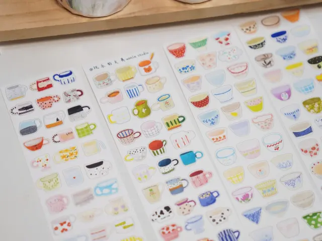 Wanle Studio Die-Cut Washi Tape - Many Mugs And Cups
