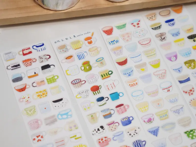 Wanle Studio Die-Cut Washi Tape - Many Mugs And Cups