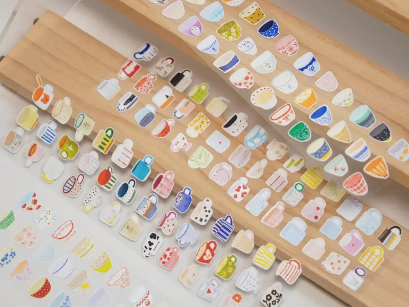 Wanle Studio Die-Cut Washi Tape - Many Mugs And Cups