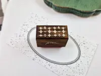 Pion Abstract Wooden Rubber Stamp - Duoduo