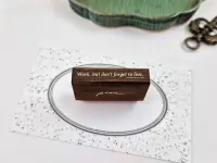 Pion Wooden Rubber Stamp Text - Work