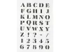 Sanby Wooden Rubber Stamp Set Alphabet And Numbers - Stencil