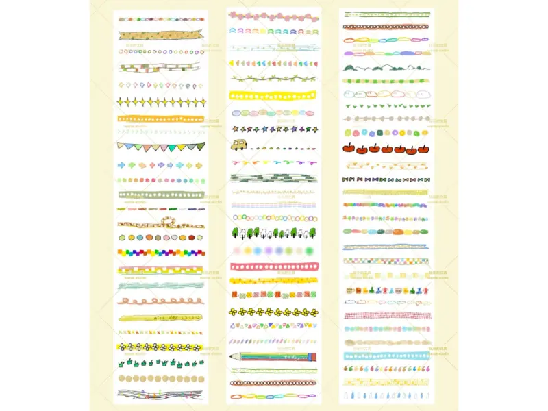 Wanle Studio Die-Cut Washi Tape - Rainbow Line