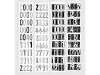 Wanle Studio Die-Cut Tape - Long Numbers Black And White