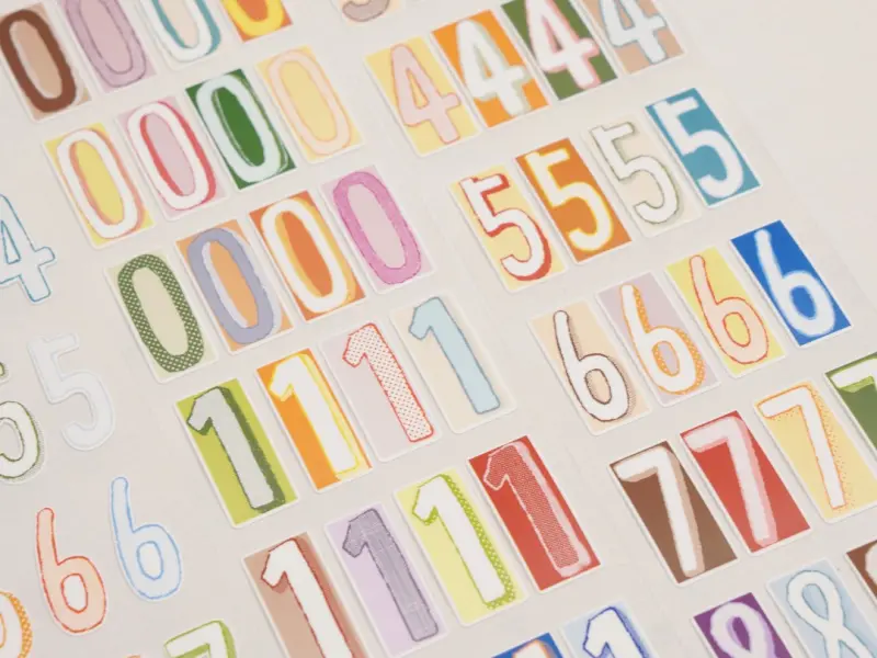 Wanle Studio Die-Cut Tape - Long Numbers Color