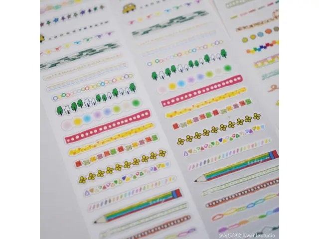 Wanle Studio Die-Cut Washi Tape - Rainbow Line