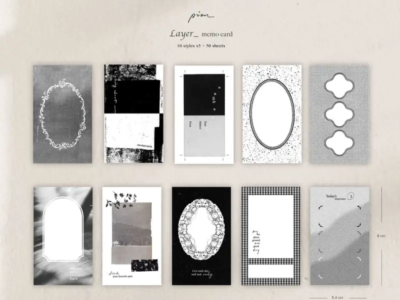 Pion Memo Card Set - Layers