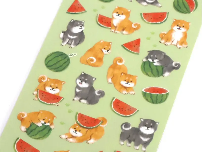 Mindwave Stickers Summer 82352 - Watermelon And Shiba Inu