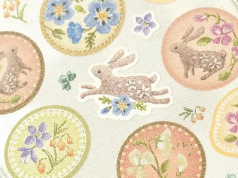 NB Co. Stickers Fleurs et Chance - Rabbit