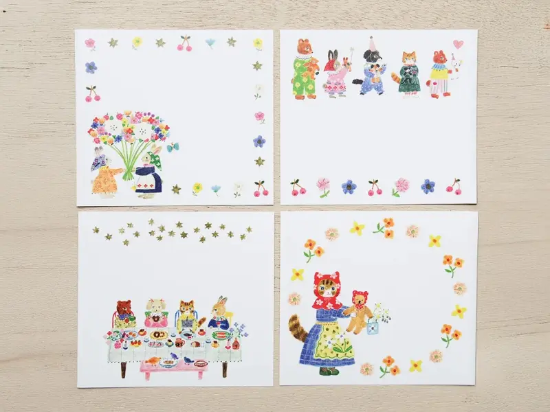 Cozyca x Aiko Fukawa Memo Pad - Little Fluffy Friends