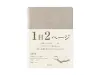 MIDORI HIBINO Diary 2026 A6 Two-Pages-Per-Day Planner - Grey Limited