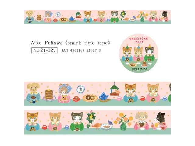 Cozyca x Aiko Fukawa Foil-Stamped Masking Tape - Snack Time