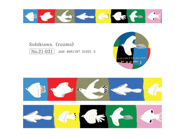 Cozyca x Subikawa Foil-Stamped Masking Tape - Rooms