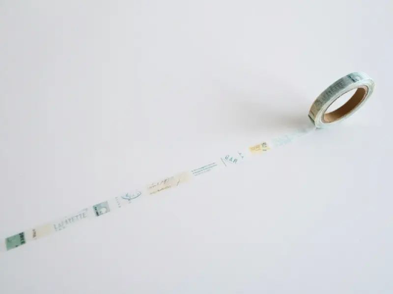 Yohaku Slim Washi Tape L-023 - Birch Forest