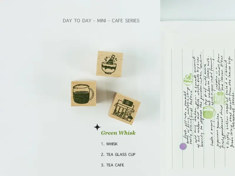 Pre-Order Kurukynki Stamp Day To Day Cafe - Green Whisk