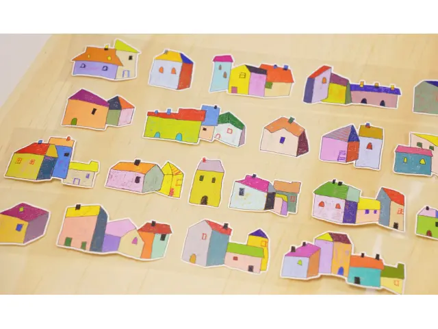 Wanle Studio Kiss-Cut Washi Tape - Colored House