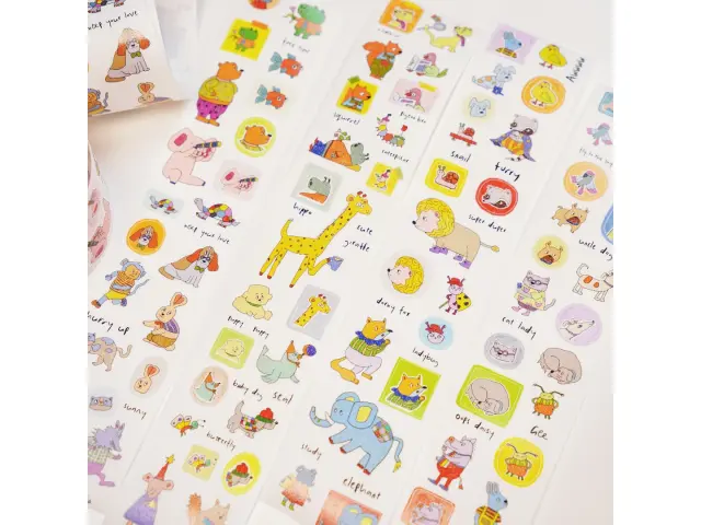 Wanle Studio Kiss-Cut Washi Tape - Weird Zoo