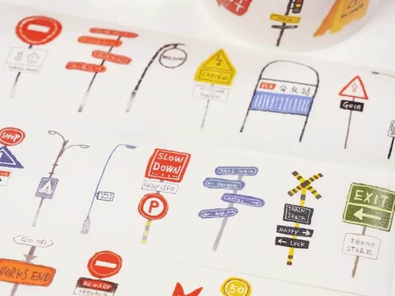 Wanle Studio Kiss-Cut Washi Tape - Many Signs